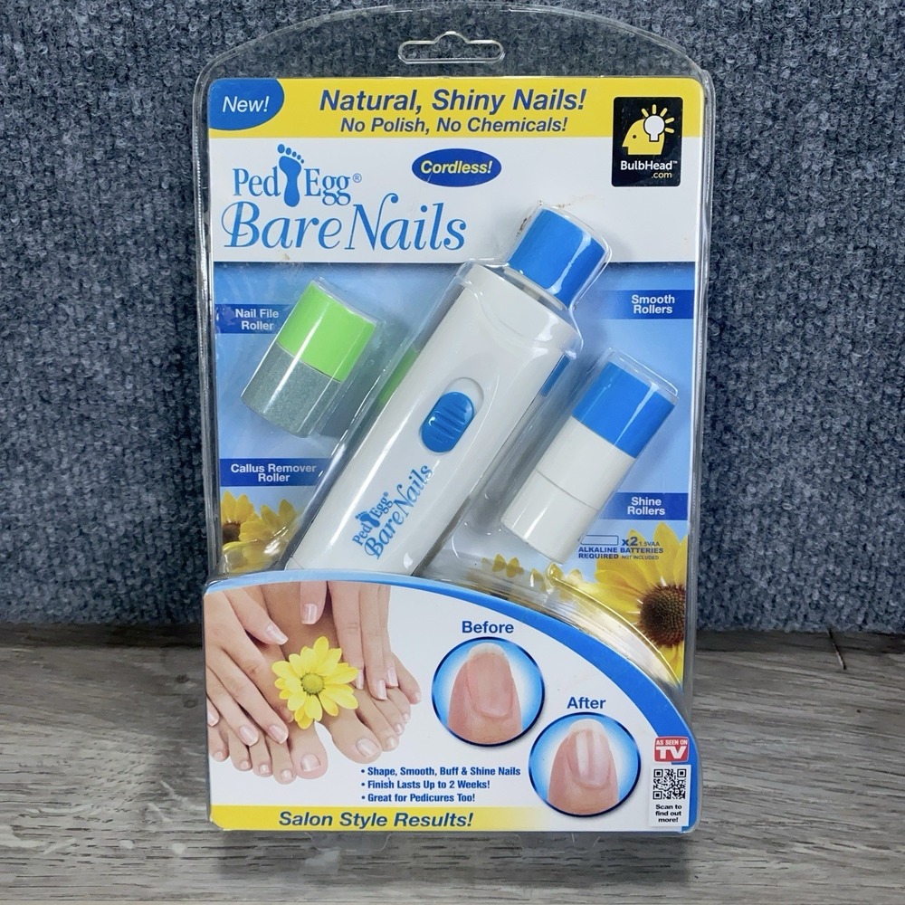 NEW‎ PedEgg Bare Nails Electronic Nail Care System - Buff & Shine Nails Manicure